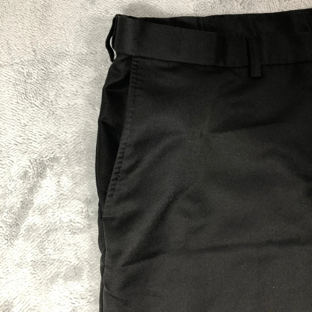 Haggar Shorts Men's Size 40 Black Flat Front Chino Golf Casual Summer Outdoor